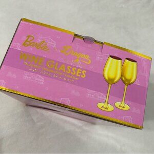 barbie x dragon glasswear set of 2 wine glasses
 “ the dreamhouse” collection